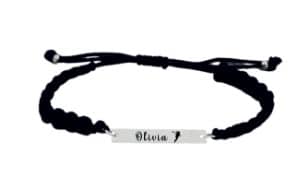 Personalized Lacrosse Adjustable Rope Bracelet